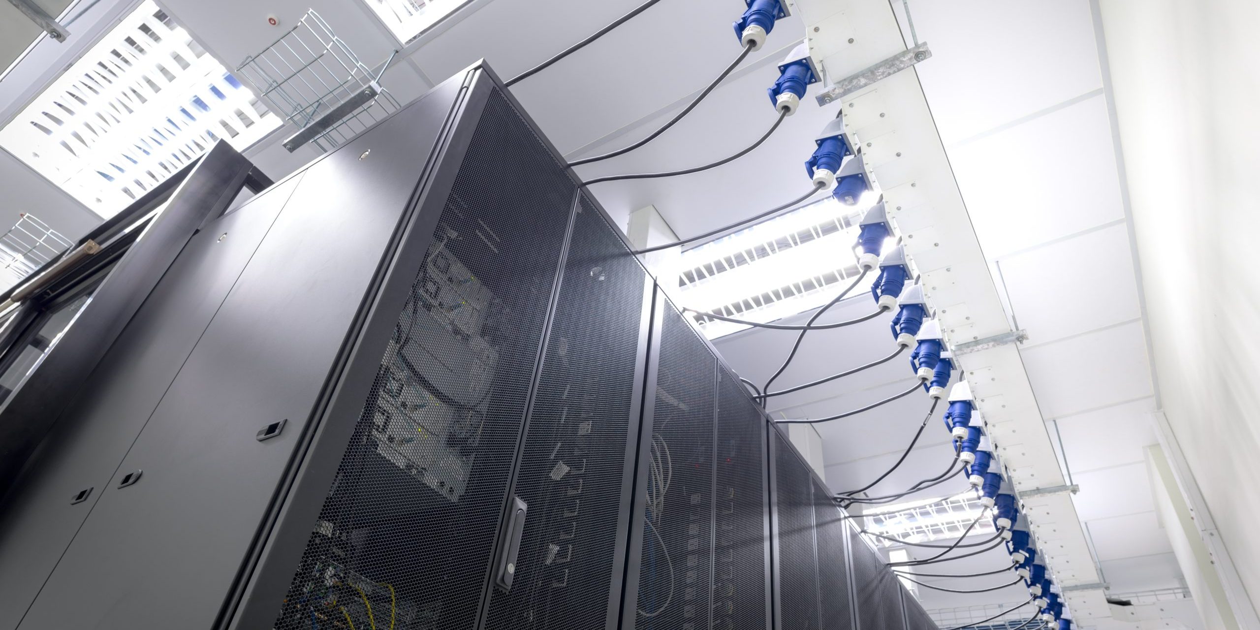 Interior of Data Center. Server Computer. Super Computer.