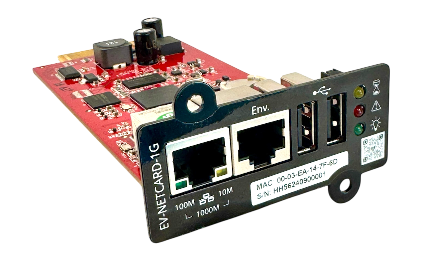 EV-NETCARD-1G_Envision SNMP Card_Front Angle